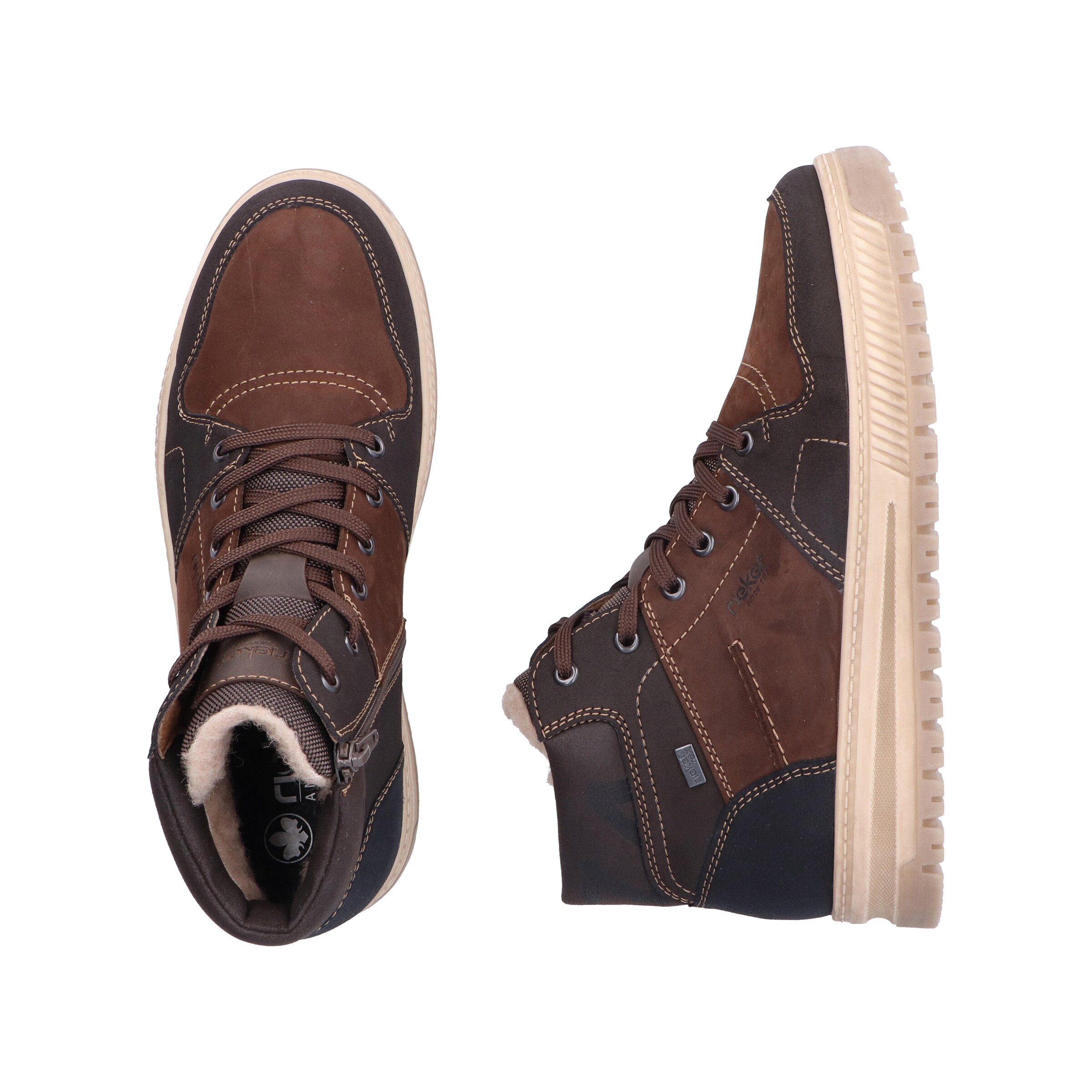 Bottines à lacets Rieker en marron