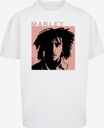 T-Shirt 'Bob Marley' F4NT4STIC en blanc : devant