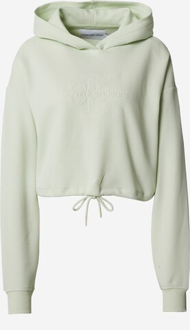 Sweat-shirt Calvin Klein Jeans en vert : devant