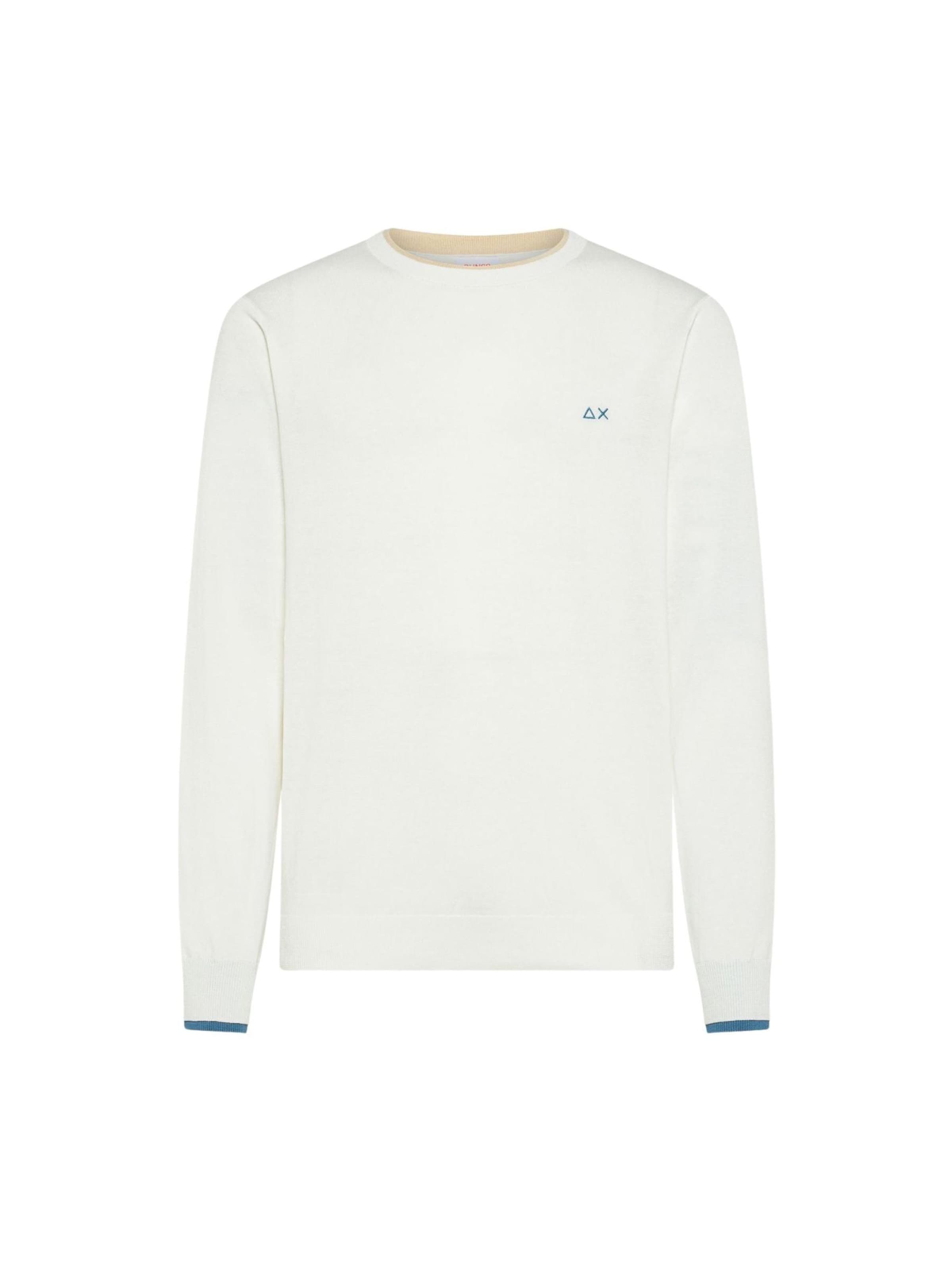 Pull-over SUN68 en blanc : devant