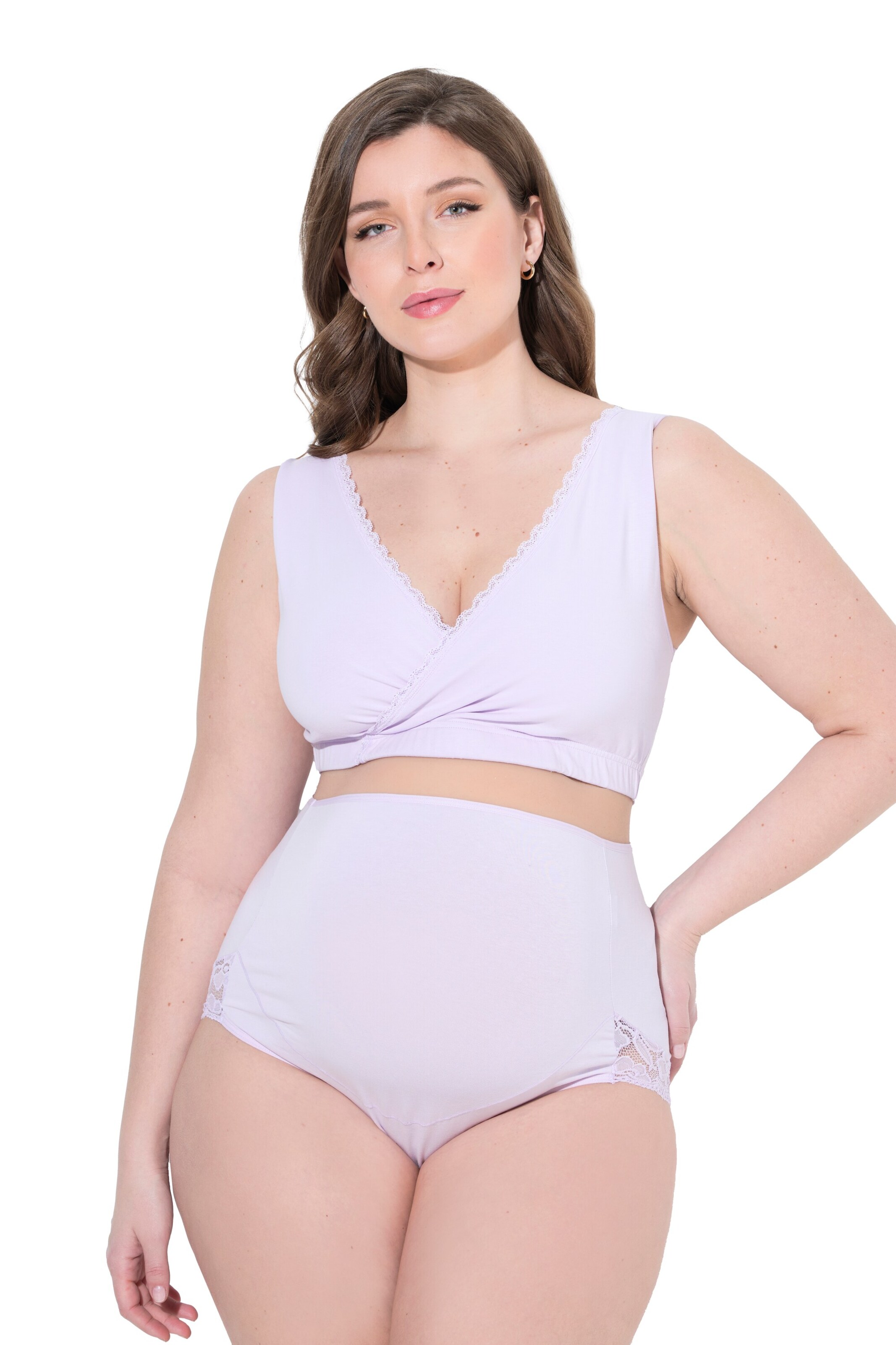 Ulla Popken Bustier BH in Lila: voorkant