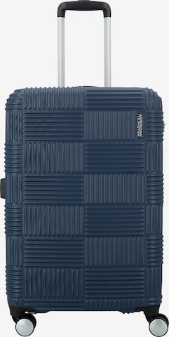 American Tourister Trolley 'Geoblast' in Blauw: voorkant