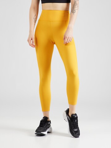 Girlfriend Collective Regular Workout Pants in Yellow: front