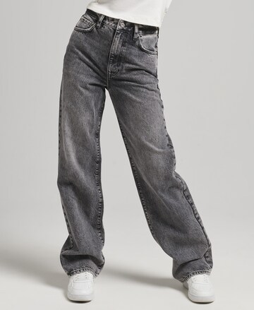 Wide Leg Jean Superdry en gris : devant