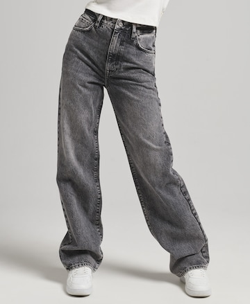 Superdry Wide leg Jeans in Grey: front