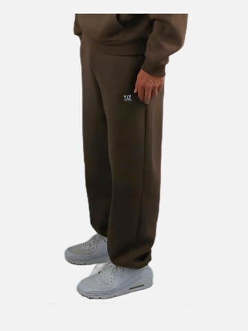 HEFTYKA Loosefit Sporthose 'CUFF JOGGER'‌‌‌‌‌ in Braun