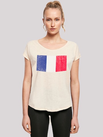 F4NT4STIC Shirt 'France Frankreich Flagge' in Beige: front