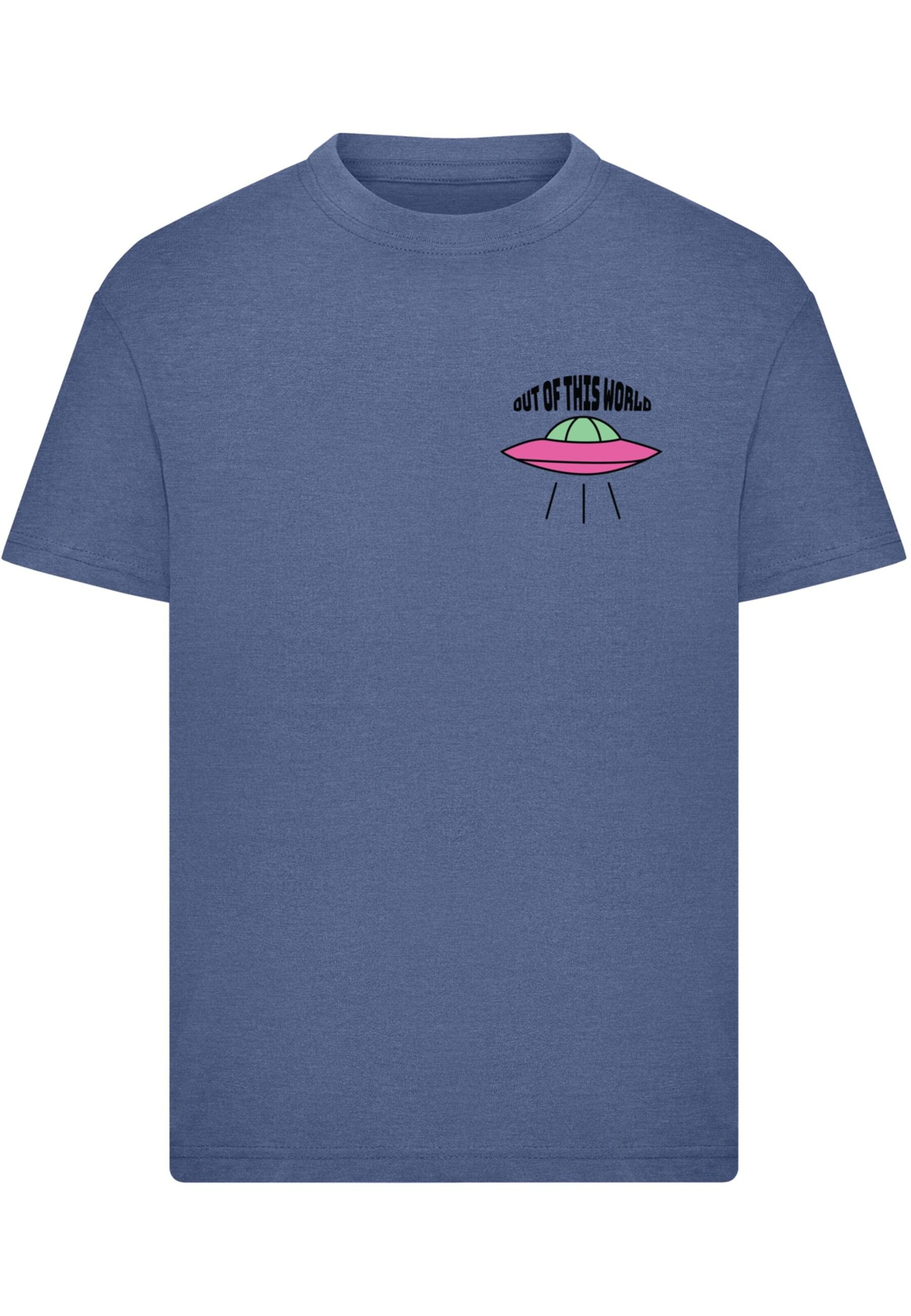 Merchcode Shirt 'Out Of This World' in Blauw: voorkant