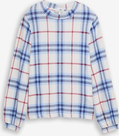 TOM TAILOR Camiseta en azul / azul pastel / rojo oscuro / offwhite, Vista del producto