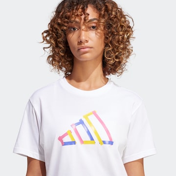 ADIDAS SPORTSWEAR Функционална тениска 'Tech Fill' в бяло