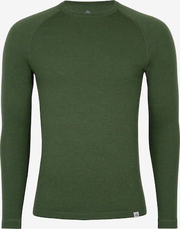 DANISH ENDURANCE Functioneel shirt 'Merino' in Groen: voorkant