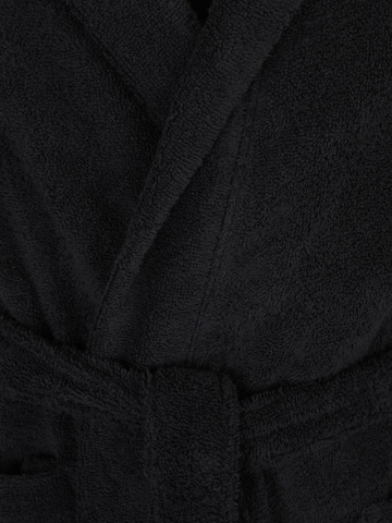 SCHIESSER Short Bathrobe in Black