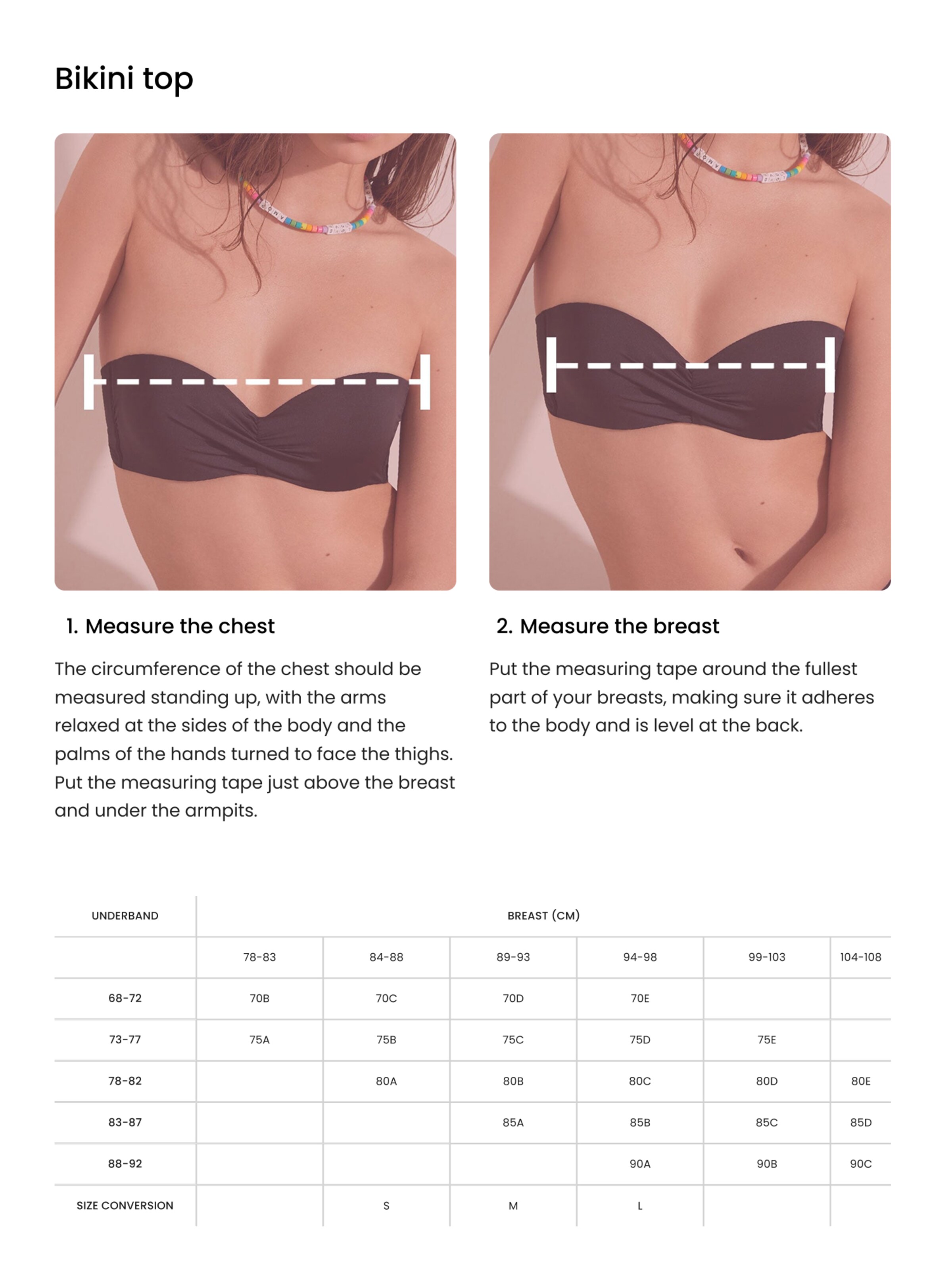 Tezenis Bandeau Bikinitop in Weiß