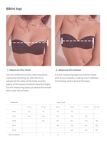Tezenis Bandeau Bikini Top 'Savage Sun' in Brown