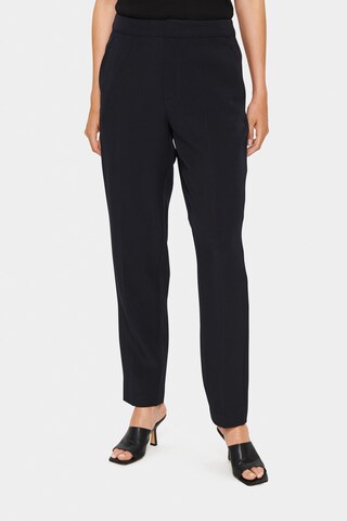 Coupe slim Pantalon 'Oliva' SAINT TROPEZ en noir : devant