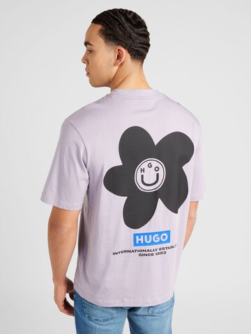 HUGO - Camisa 'Noretto' em roxo: frente