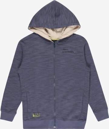 BLUE SEVEN Zip-Up Hoodie in Blue: front