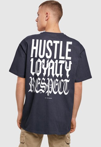 2Y Studios Shirt 'Hustle Loyalty Respect' in Blue: front