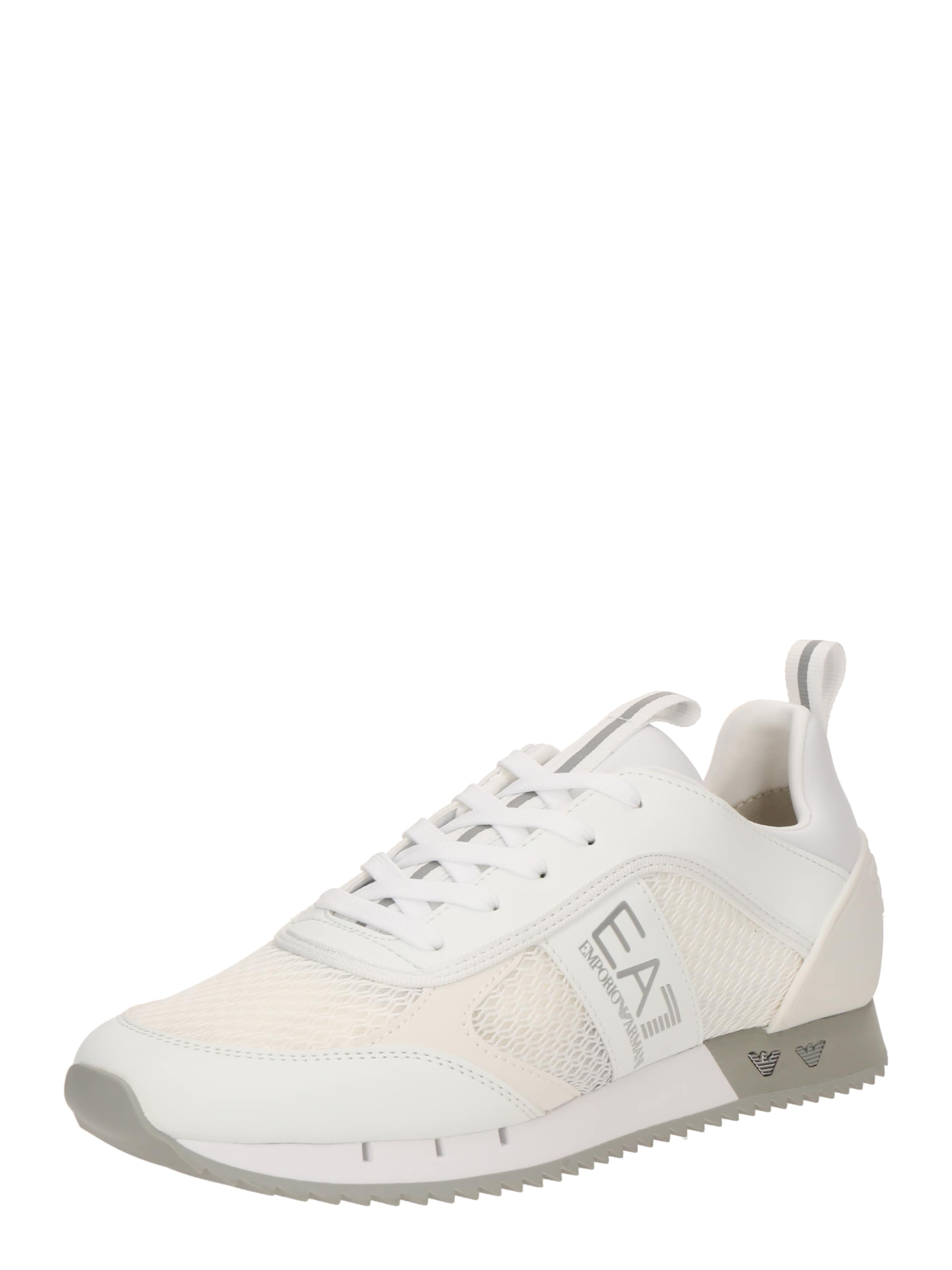 EA7 Emporio Armani Σνίκερ χαμηλό 'Black & White Carbon' σε λευκό: μπροστά