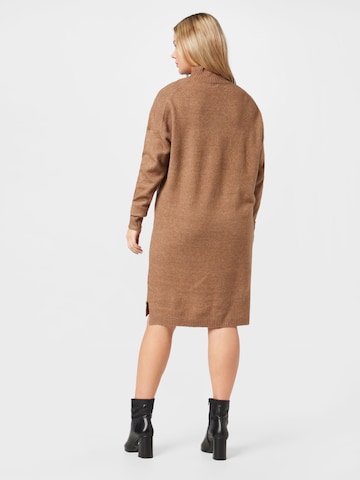 ONLY Curve Knitted dress in Brown