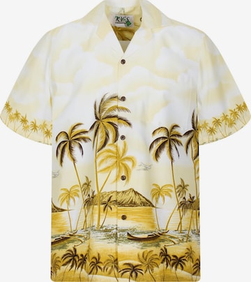 KY's Overhemd 'Palmbeach' in Beige: voorkant