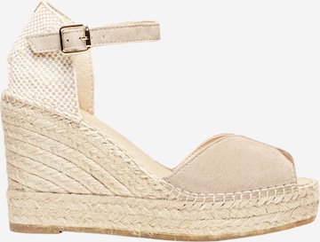 Alhamas - Sandalias con hebilla 'Alpargata Cuña 10 cm' en gris: frente
