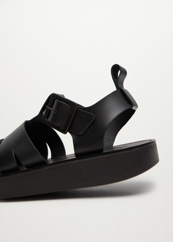 MANGO Sandals 'Mar' in Black