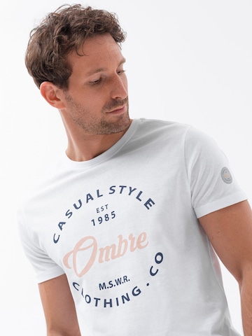 Ombre T-Shirt 'S1752' in Weiß