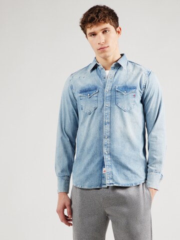 Coupe regular Chemise REPLAY en bleu : devant