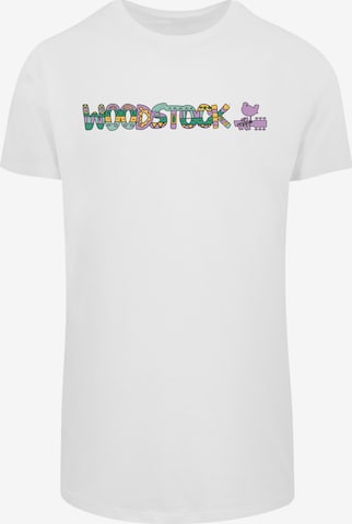 T-Shirt 'Woodstock' F4NT4STIC en blanc : devant