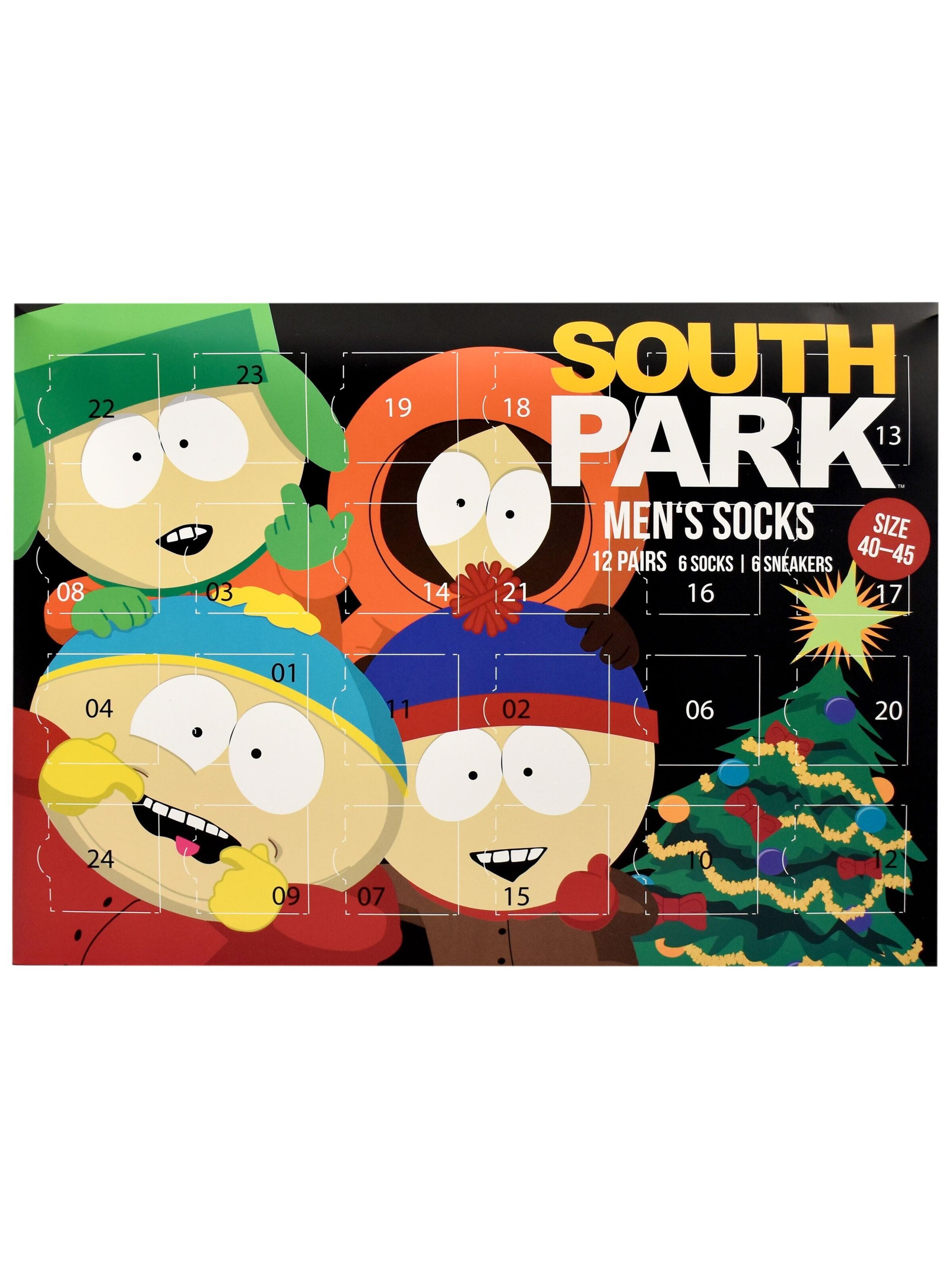 United Labels Socks 'Adventskalender South Park mit 12 Paar' in Mixed colours
