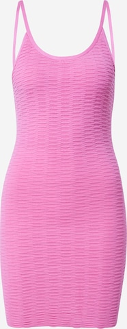 WEEKDAY Knit dress in Pink: front