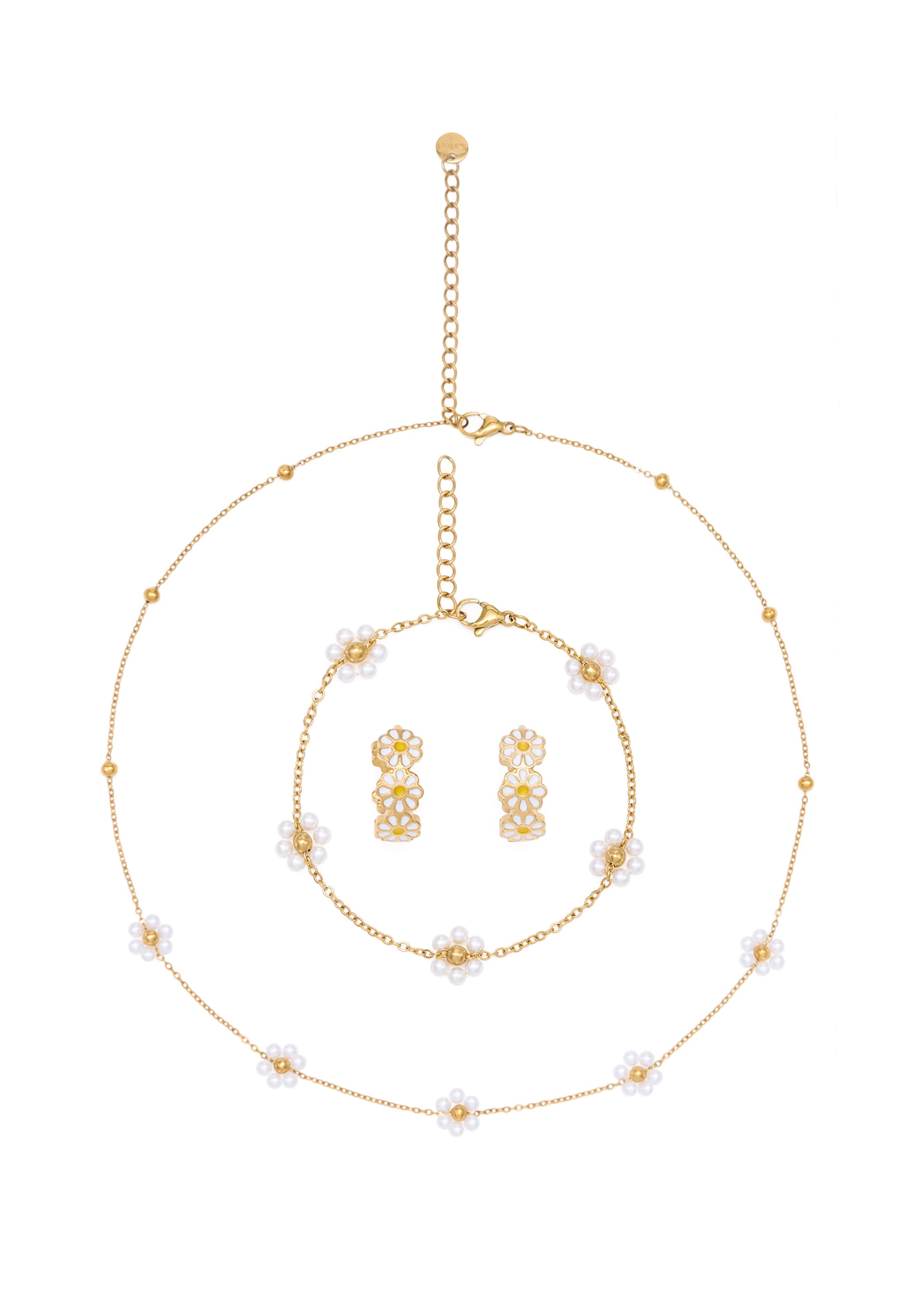 MYMO - Conjunto de joyería en oro: frente