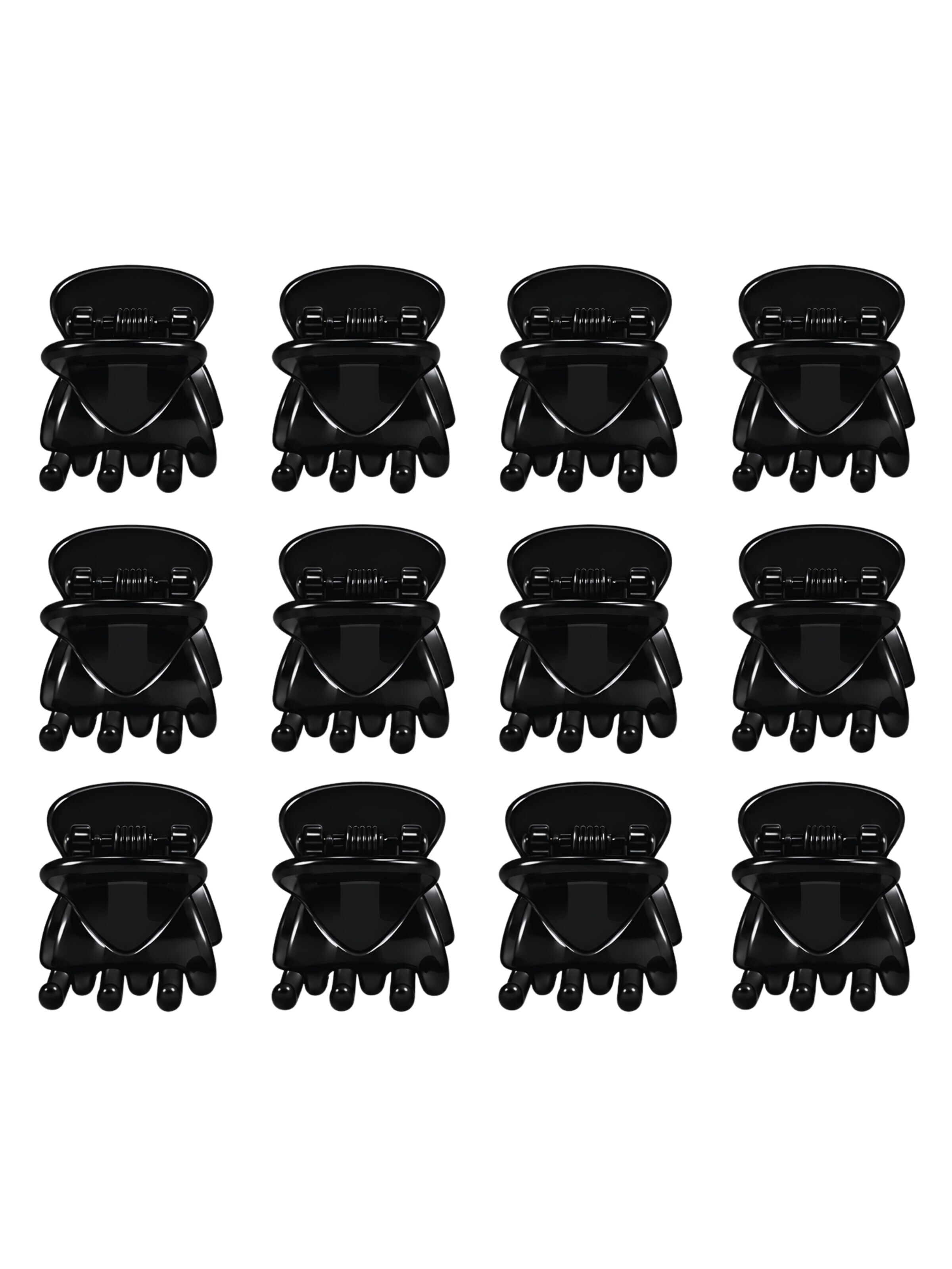 soho Hair accesoires Hårsmykke 'Lucca Mini Hair Clips - Black' i 2.5 cm x 2.5 cm i sort, Produktvisning