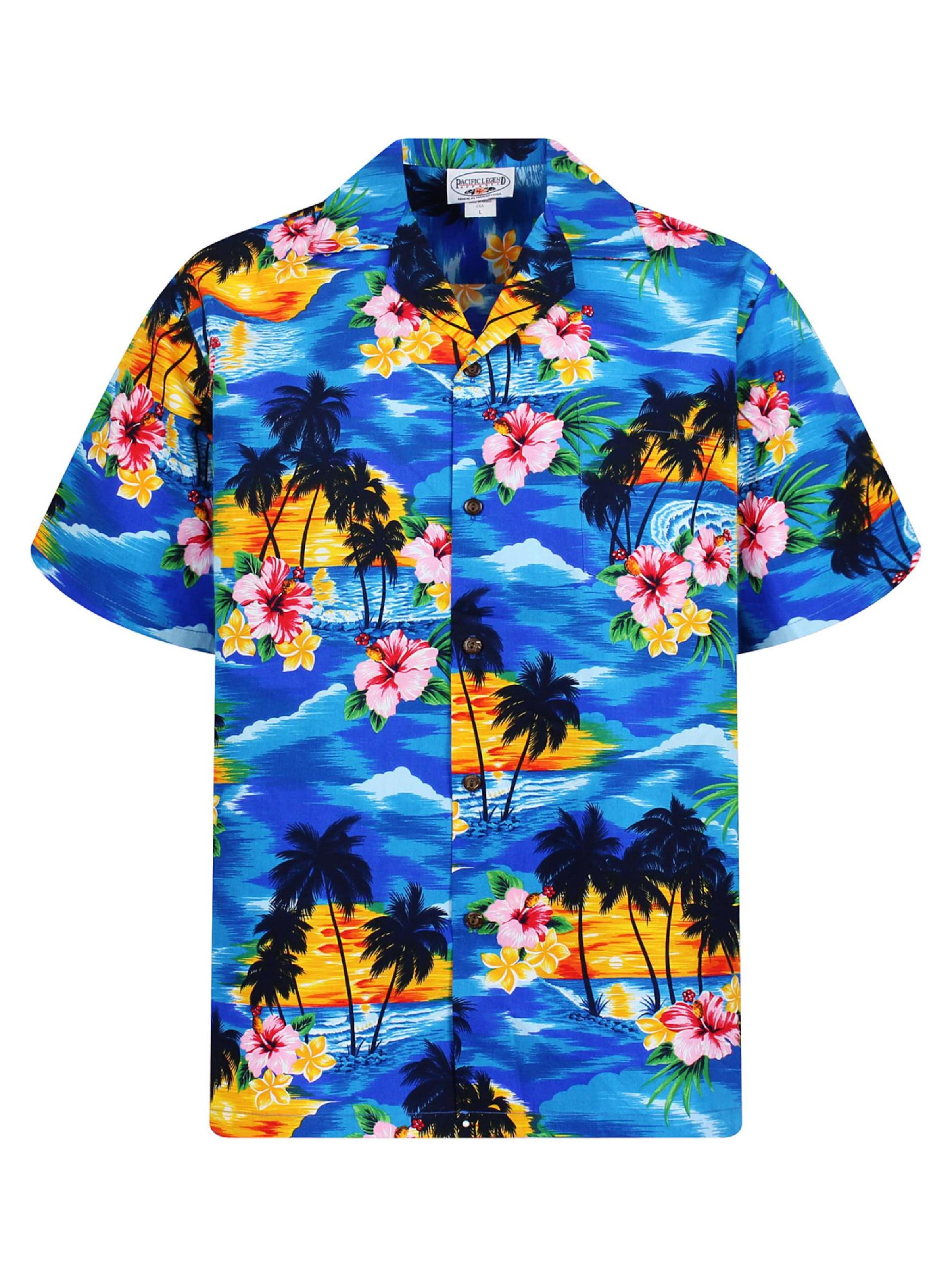 Pacific Legend Button Up Shirt 'Rosa Blüte' in Blue: front