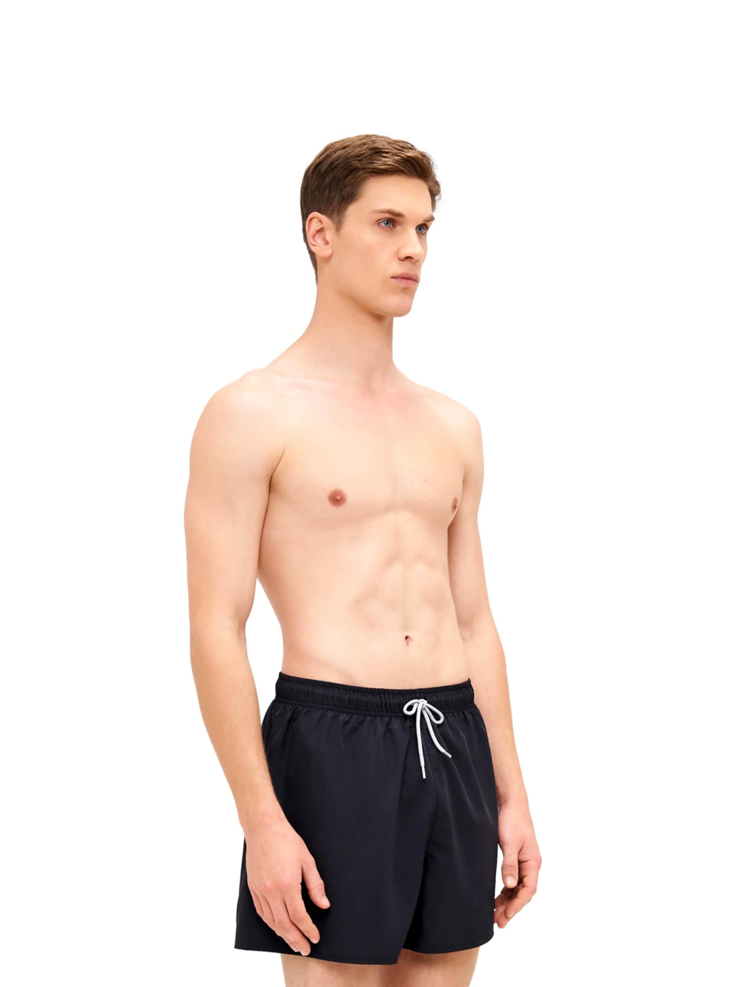 Pantaloncini da bagno di EA7 Emporio Armani in nero: frontale