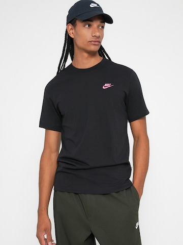Nike Sportswear Regularny krój Koszulka 'CLUB' w kolorze czarny
