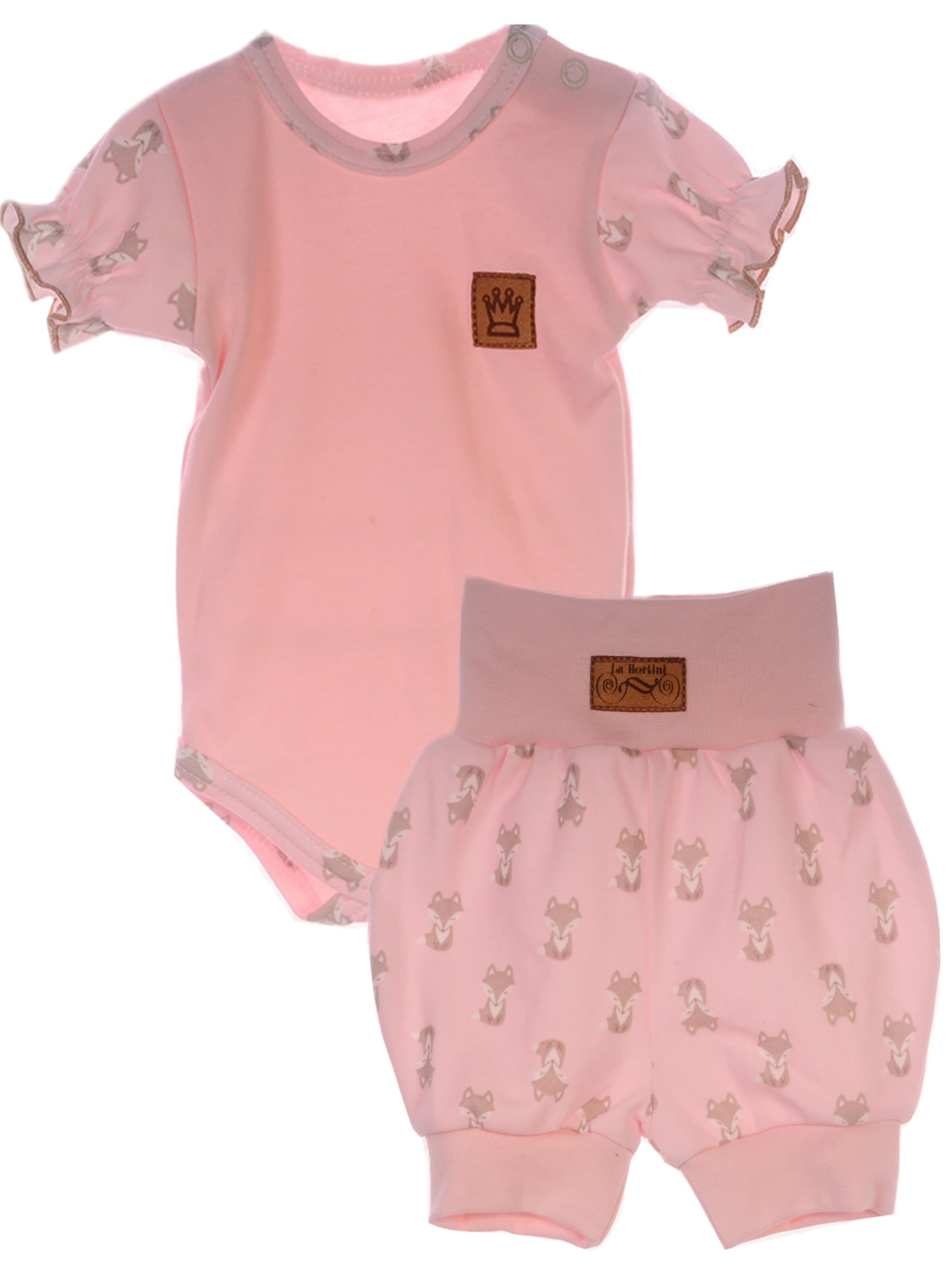 La Bortini Romper/Bodysuit in Pink: front