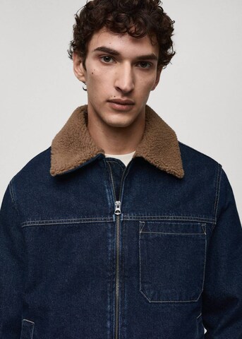 MANGO MAN Between-Season Jacket 'Arrow' in Blue