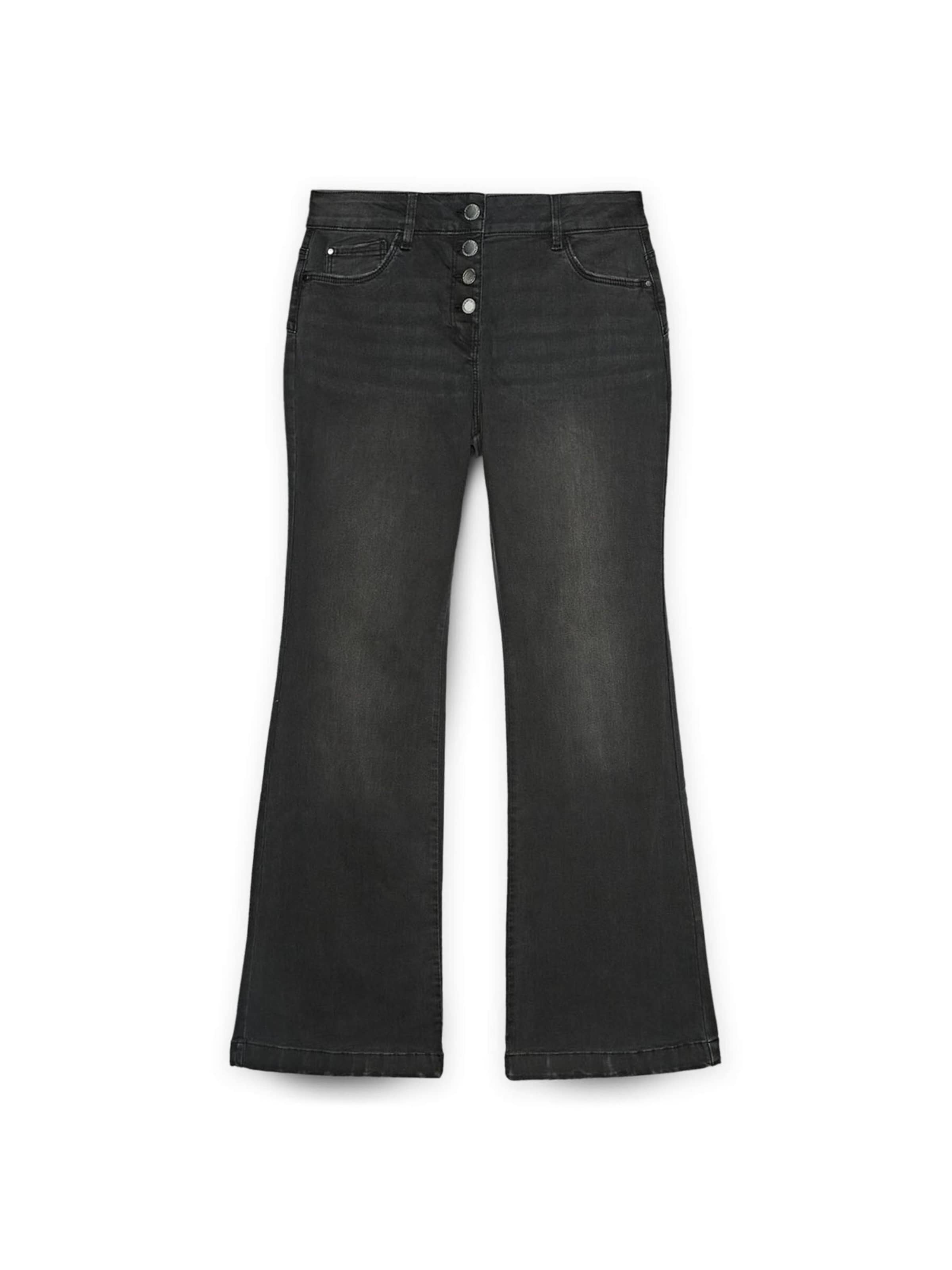 évasé Jean Fiorella Rubino en gris : devant