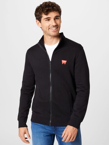 WRANGLER Zip-Up Hoodie in Black: front