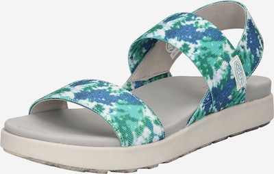 KEEN Sandales 'ELLE' en turquoise / bleu foncé / vert foncé / blanc, Vue avec produit
