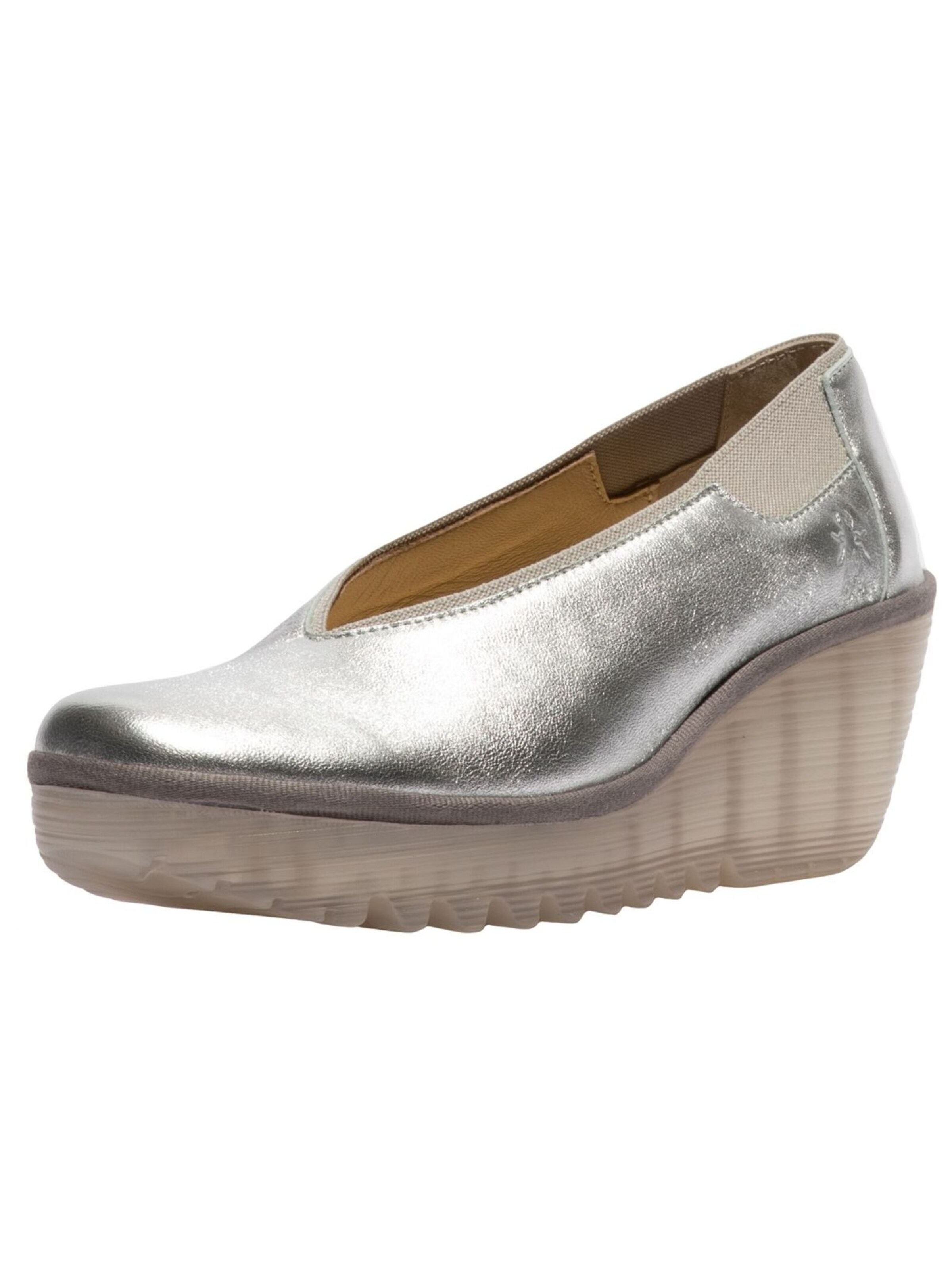 FLY LONDON Pumps in Silber: Vorderseite