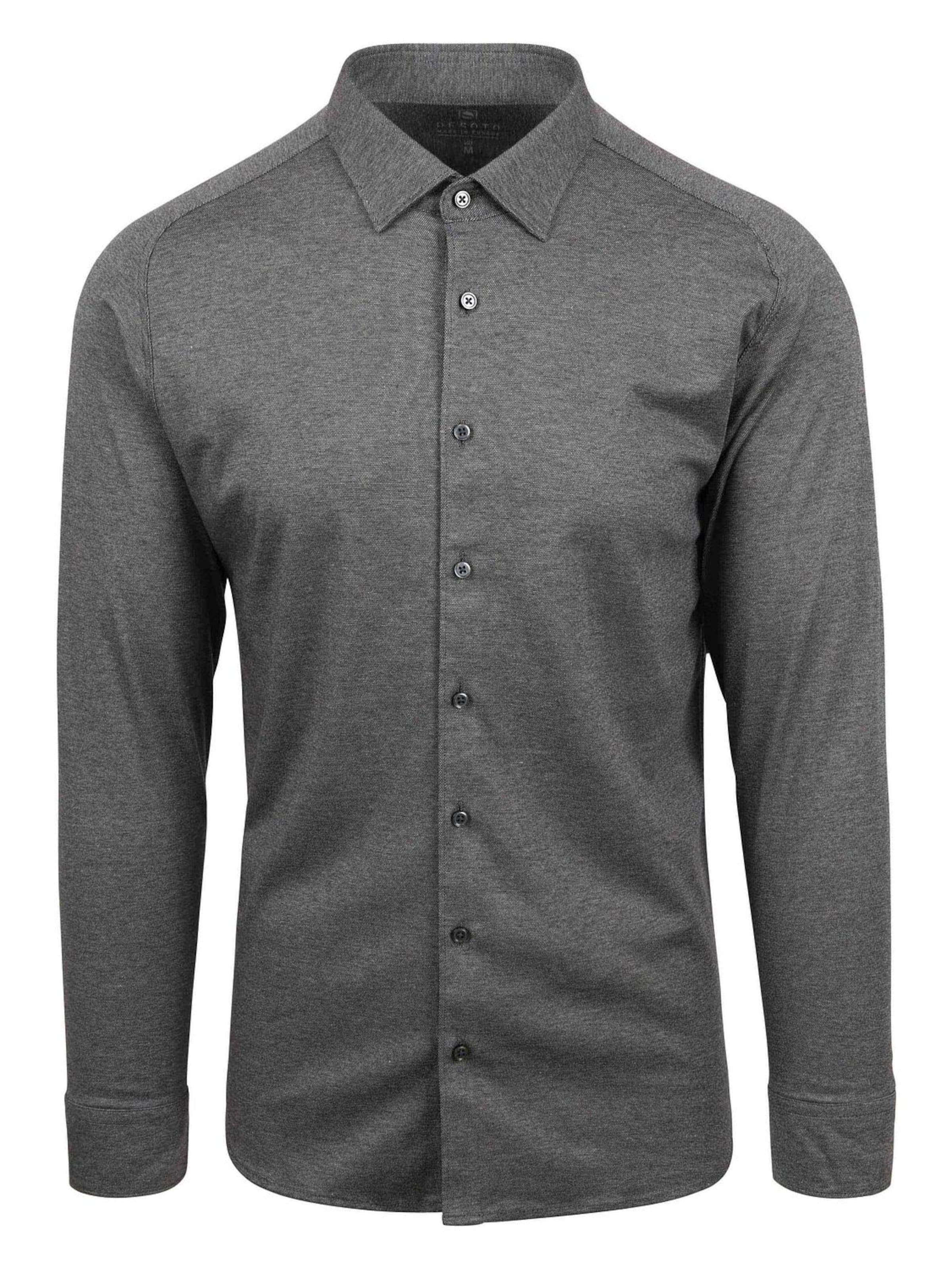 DESOTO Button Up Shirt 'Modern Kent' in Grey: front
