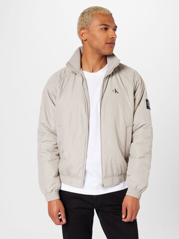 Calvin Klein Jeans Between-Season Jacket 'HARRINGTON' in Grey: front