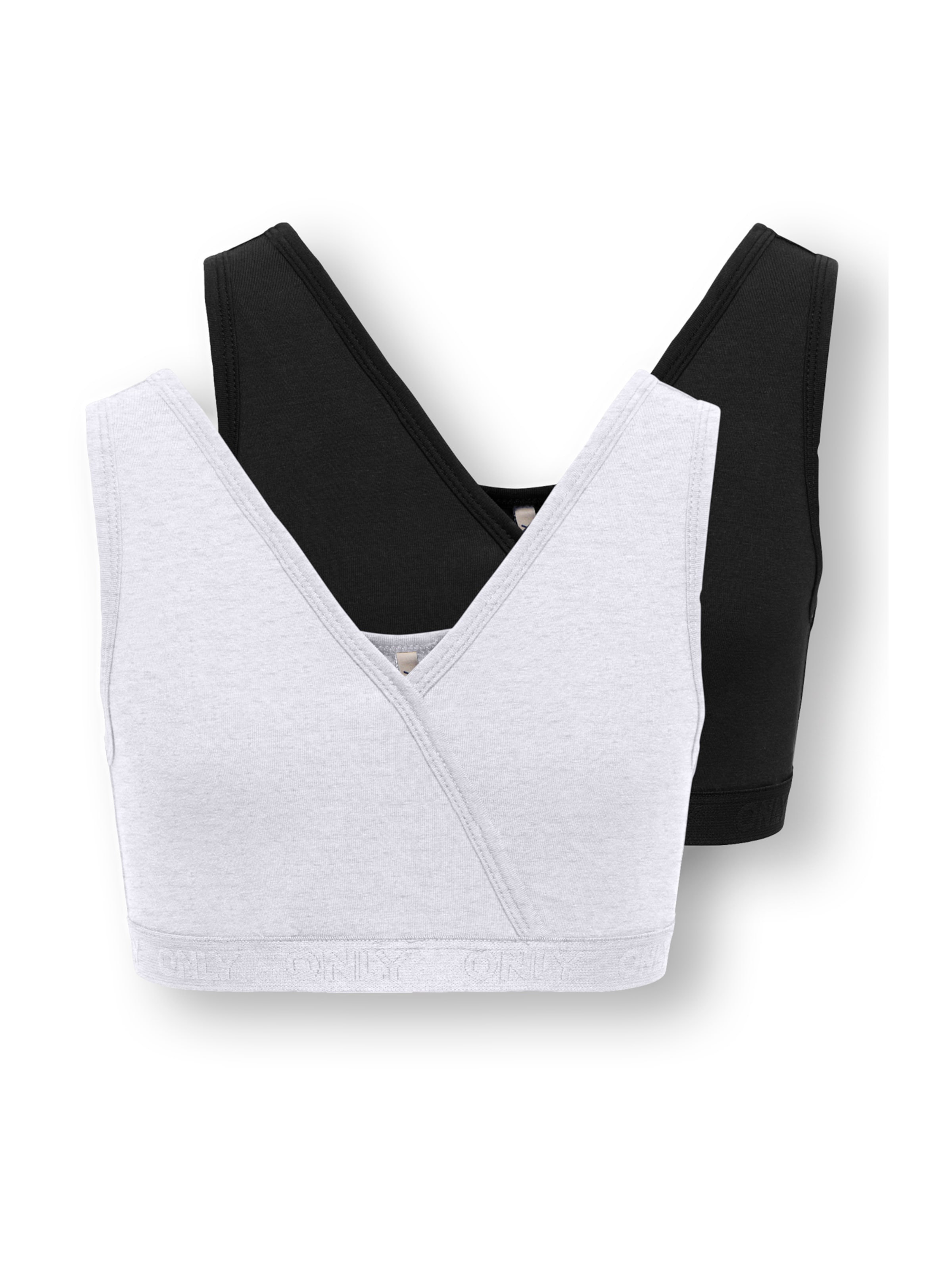 ONLY GIRLS Bygelfri Behå 'KOGLOLA' i grå: framsida