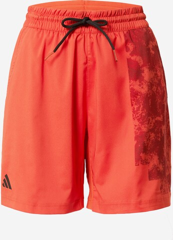 ADIDAS PERFORMANCE Loose fit Workout Pants 'Paris Heat.Rdy Ergo' in Red: front