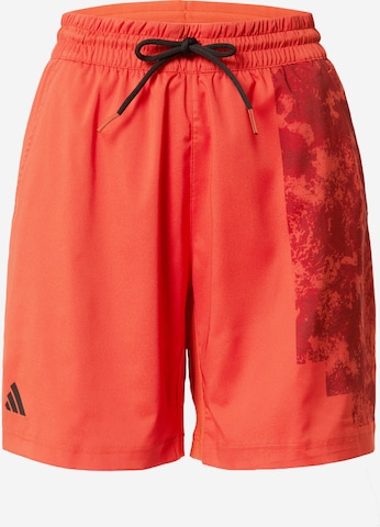 ADIDAS PERFORMANCE - Loosefit Calças de desporto 'Paris Heat.Rdy Ergo' em vermelho: frente