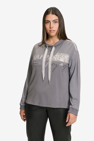 Ulla Popken Sweatshirt in Grijs: voorkant