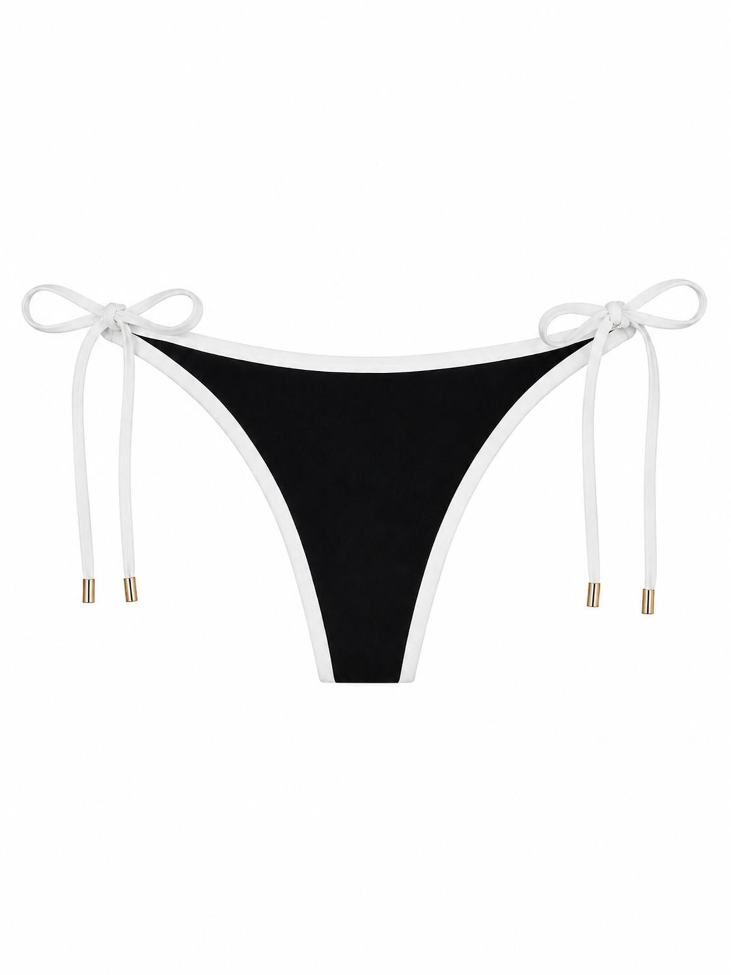 Uniqueswimwear Bikinibroek 'Milano bikini bottom' in Zwart: voorkant